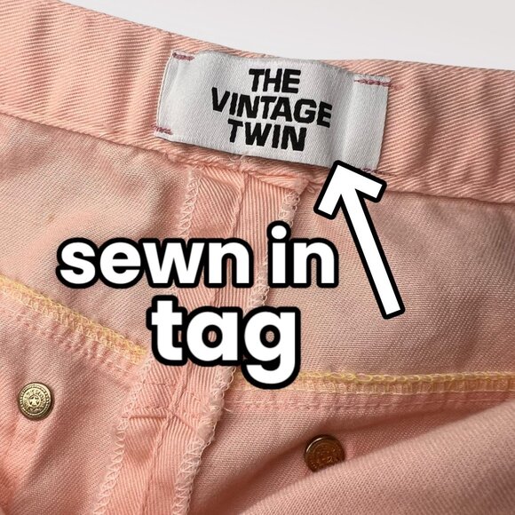 Vintage Hardy Amies Peach High Rise Embroidered Jeans Straight Leg Small - Picture 5 of 11